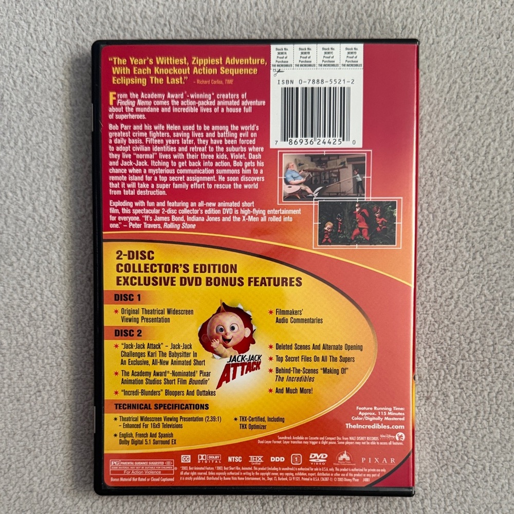 Disney Pixar The Incredibles & The Incredibles 2 DVD & BLU RAY Set - Picture 4 of 10